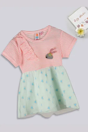 Kids On Board Infants Printed Cotton Fit & Flare Dress