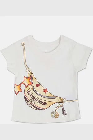 Ralph Lauren Girls Graphic Printed Round Neck Pure Cotton T-shirt