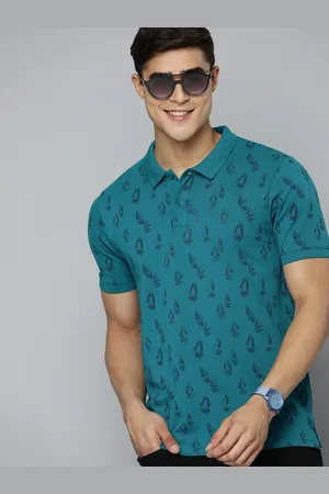 HERE&NOW Men Printed Polo Collar T-shirt