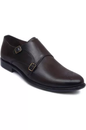 ZOOM Men Formal Genuine Leather Monk Shoes
