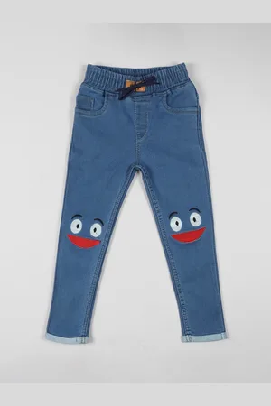 A-Okay Girls High-Rise Slim Fit Embroidered Jeans