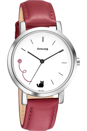 Sonata Women White Analogue Watch 8164SL05
