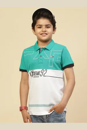 Monte Carlo Boys Colourblocked Polo Collar Pure Cotton T-shirt