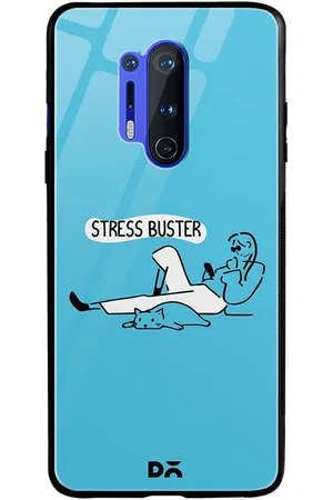 DailyObjects Turquoise Blue & White Stress Buster OnePlus 8 Pro Glass Mobile Case