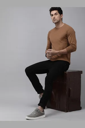 Roadster The Lifestyle Co. Men Raglan Long Sleeves Solid T-shirt