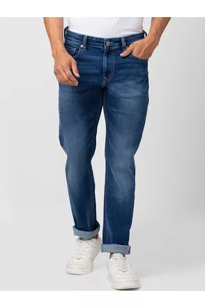 SPYKAR Men Relaxed Fit Mid-Rise Light Fade Stretchable Cotton Jeans