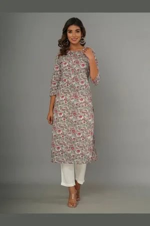 CRAFTED FOR YOU Floral Printed Pure Cotton Kurta