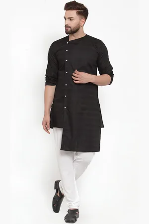 KLOTTHE Men Self Design Kurta with Churidar Pyjamas