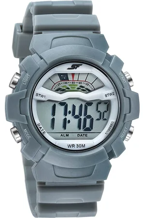 Sonata Men White & Grey Digital Watch 77109PP05