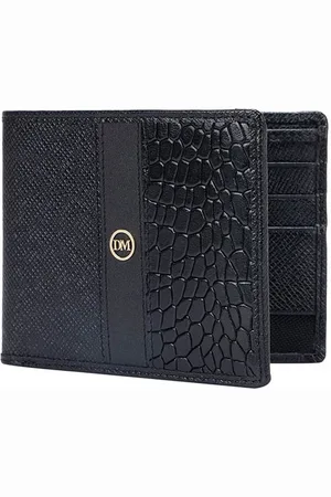 Da Milano Men Textured Leather Two Fold Wallet