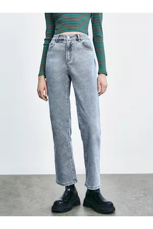 Urban Revivo Women Wide Leg High-Rise Light Fade Stretchable Jeans