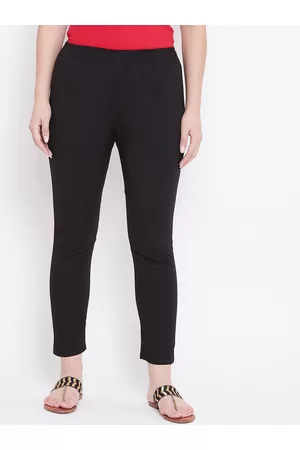 Castle Women Black Slim Fit Solid Stretchable Trousers
