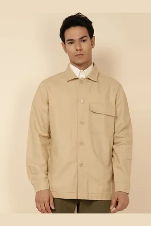 Fabindia Men Cotton Linen Tailored Shacket