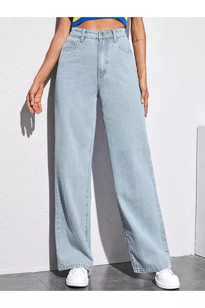 KOTTY Women Straight Fit High-Rise Stretchable Cotton Lycra Blend Jeans