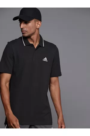 adidas Solid Polo Collar Pure Cotton SL PQ PS T-shirt