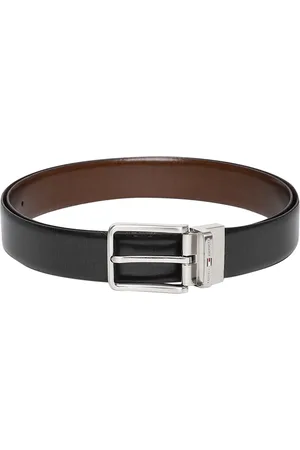 Tommy Hilfiger Men Black & Brown Solid Reversible Leather Belt