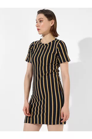 Campus Striped Sheath Mini Dress