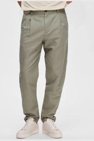 SELECTED Men Slim Fit Mid-Rise Chinos Trousers