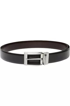Louis Philippe Men Black & Tan-Brown Reversible Solid Belt