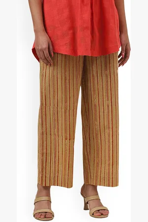 Fabindia Women Striped Cotton Trousers