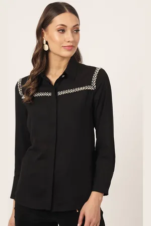 BEATNIK Spread Collar Long Sleeves Casual Shirt