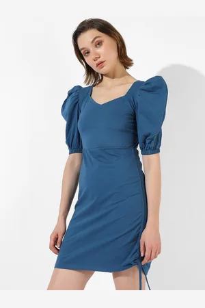 Campus Puff Sleeve Sheath Dress