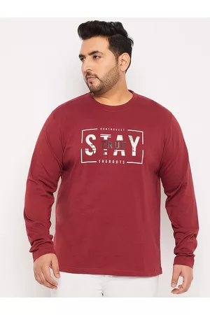 Club York Plus Size Typography Printed Cotton T-Shirt