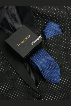 MUTAQINOTI Men Silk Blend Necktie Accessory Gift Set