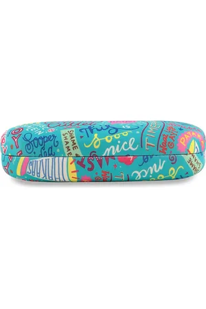 Chumbak Teal Blue Things Indian Say Printed Eyewear Case