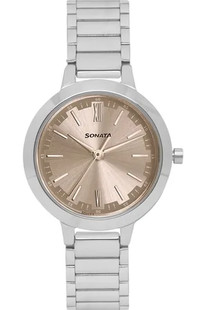 Sonata Steel Daisies Women Brown Analogue watch NL8141SM02