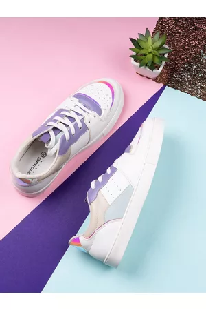 Tokyo Talkies Women Purple Colourblocked Causal Sneakers