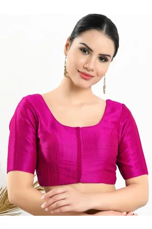 SALWAR STUDIO Art Silk Readymade Saree Blouse