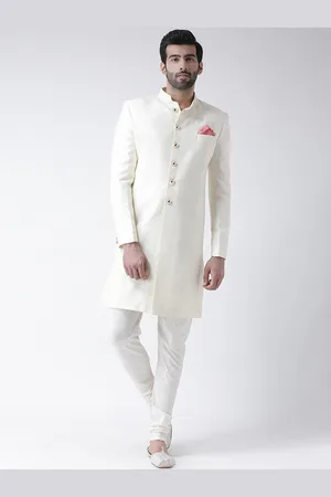 KISAH Men Woven-Design Sherwani Set