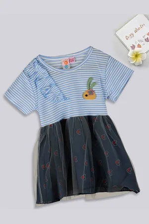 Kids On Board Infants Print Cotton Fit & Flare Dress