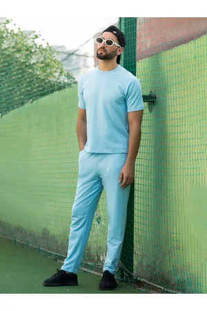 CHKOKKO Men Blue Casual Wear Co-ord Sets