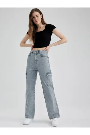 DeFacto Women High-Rise Straight Fit Cotton Jeans