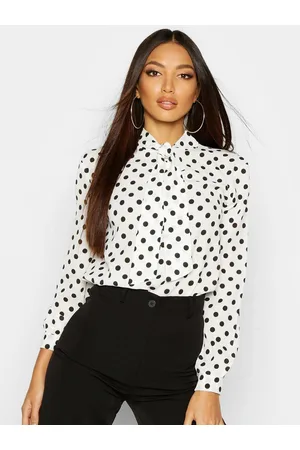 Boohoo Polka Dot Print Top