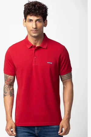 SPYKAR Men Polo Collar Slim Fit Cotton T-shirt