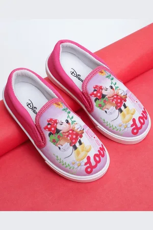 Kidsville Girls Minnie Printed Canvas Slip-On Sneakers