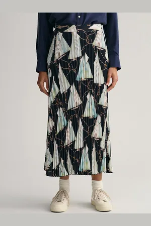 GANT Sailing Printed Accordion Pleated Skirt