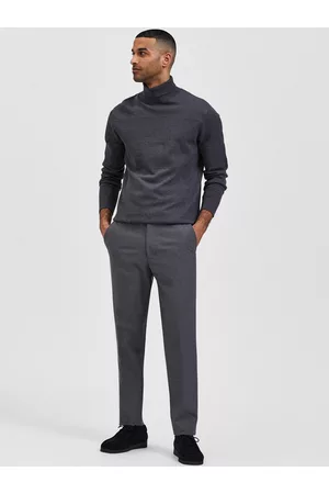 Buy Turtle Grey Slim Fit Trousers for Men Online  Tata CLiQ