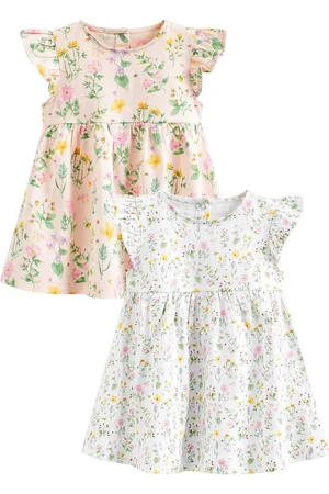 Next Girls Pack Of 2 Pure Cotton A-Line Dresses