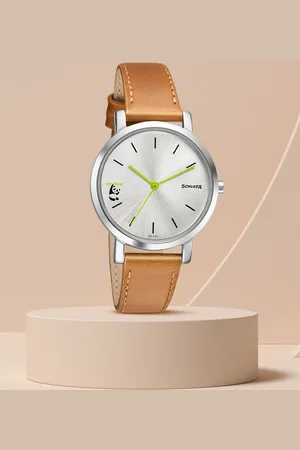Sonata Women Silver-Toned Analogue Watch 8164SL04