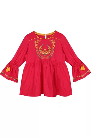 Ishin Pink Floral A-Line Top