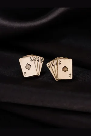 COSA NOSTRAA Men Set Of 2 Aces Rule Collar Tips Gift Set