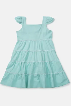 Gini and Jony Girls Square Neck A-Line Dress