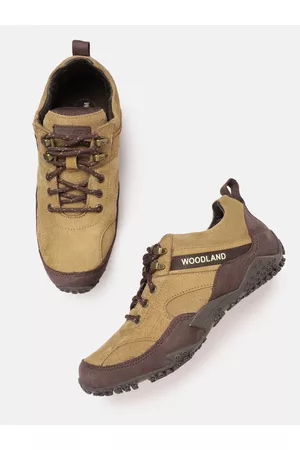 Woodland Men Colourblocked Leather Sneakers