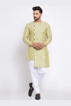 KLOTTHE Men Green Ethnic Motifs Printed Kurta
