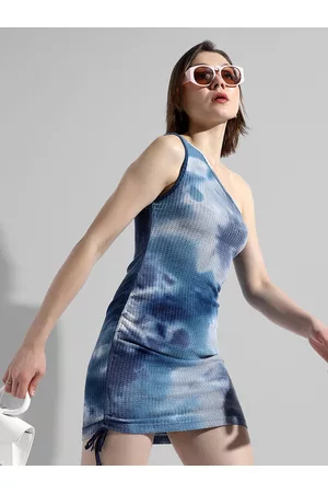 Campus Tie and Dyed Sheath Mini Dress