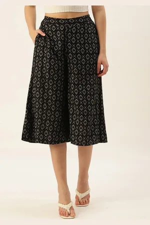 De Moza Women Printed Loose Fit Culottes